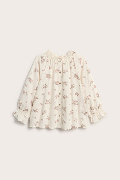 Women's white floral blouse