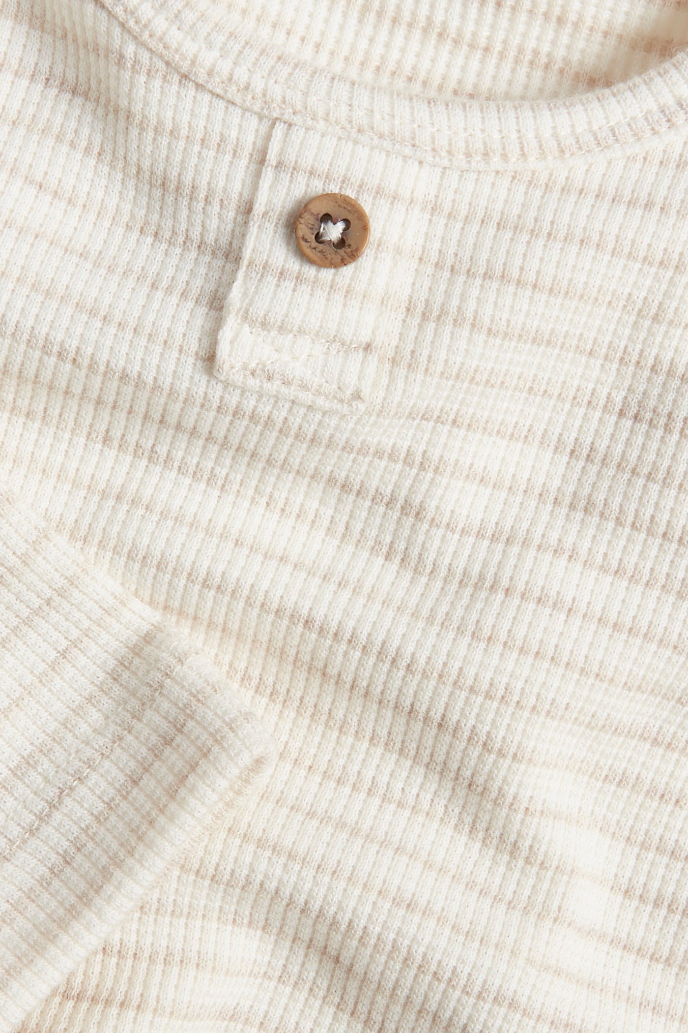 Baby white/beige striped bodysuit