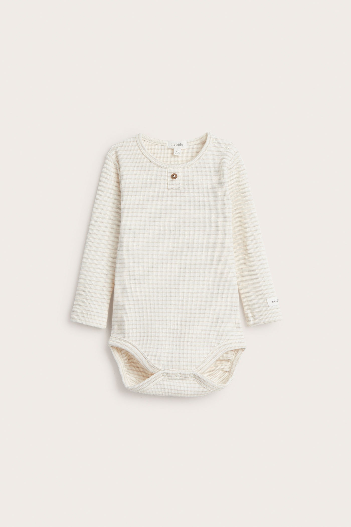 Baby white/beige striped bodysuit