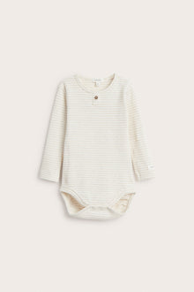Baby white/beige striped bodysuit