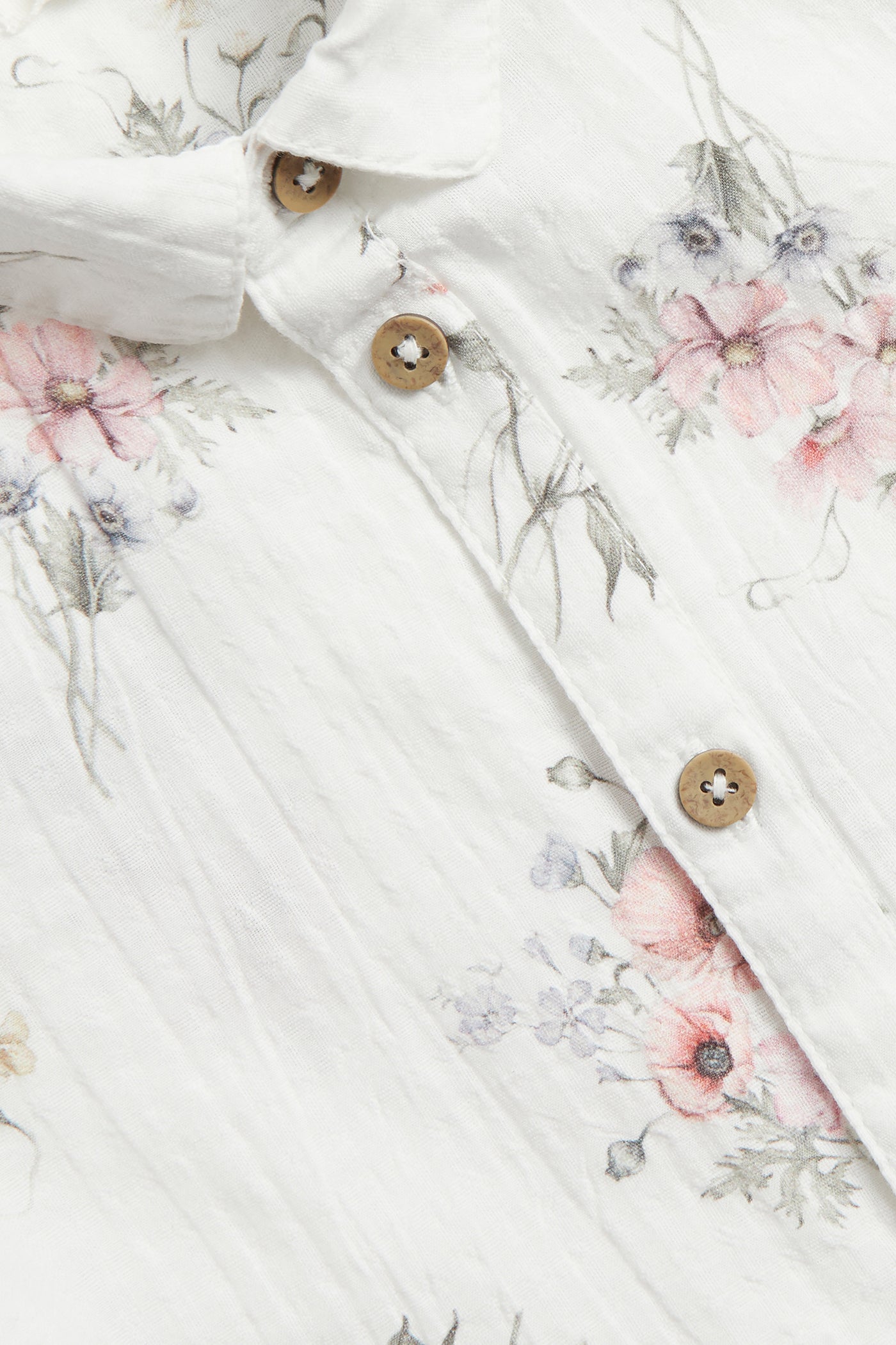 Baby white floral shirt