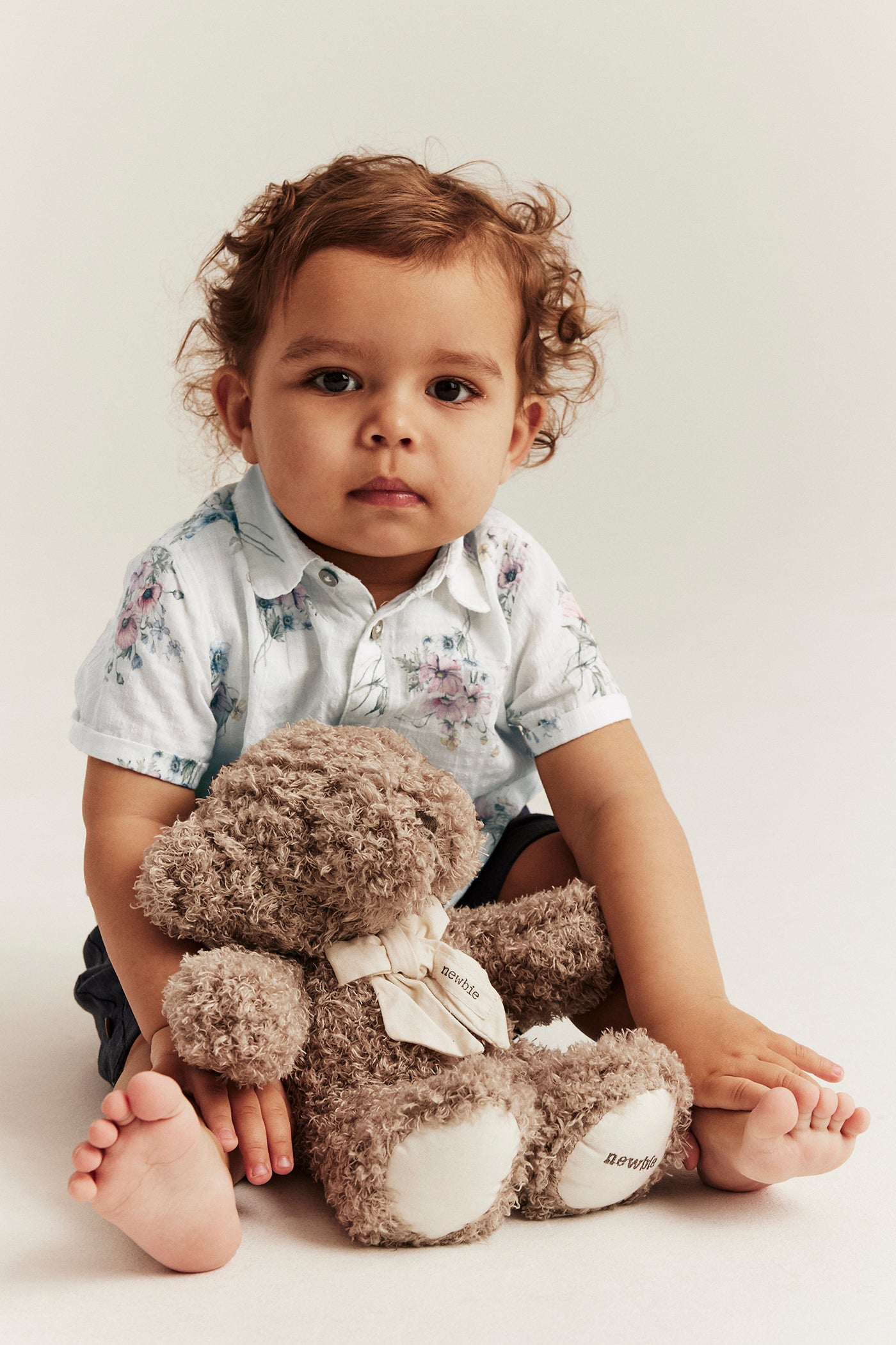 Baby white floral shirt