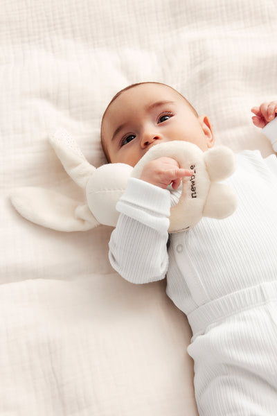 Baby white ribbed bodysuit
