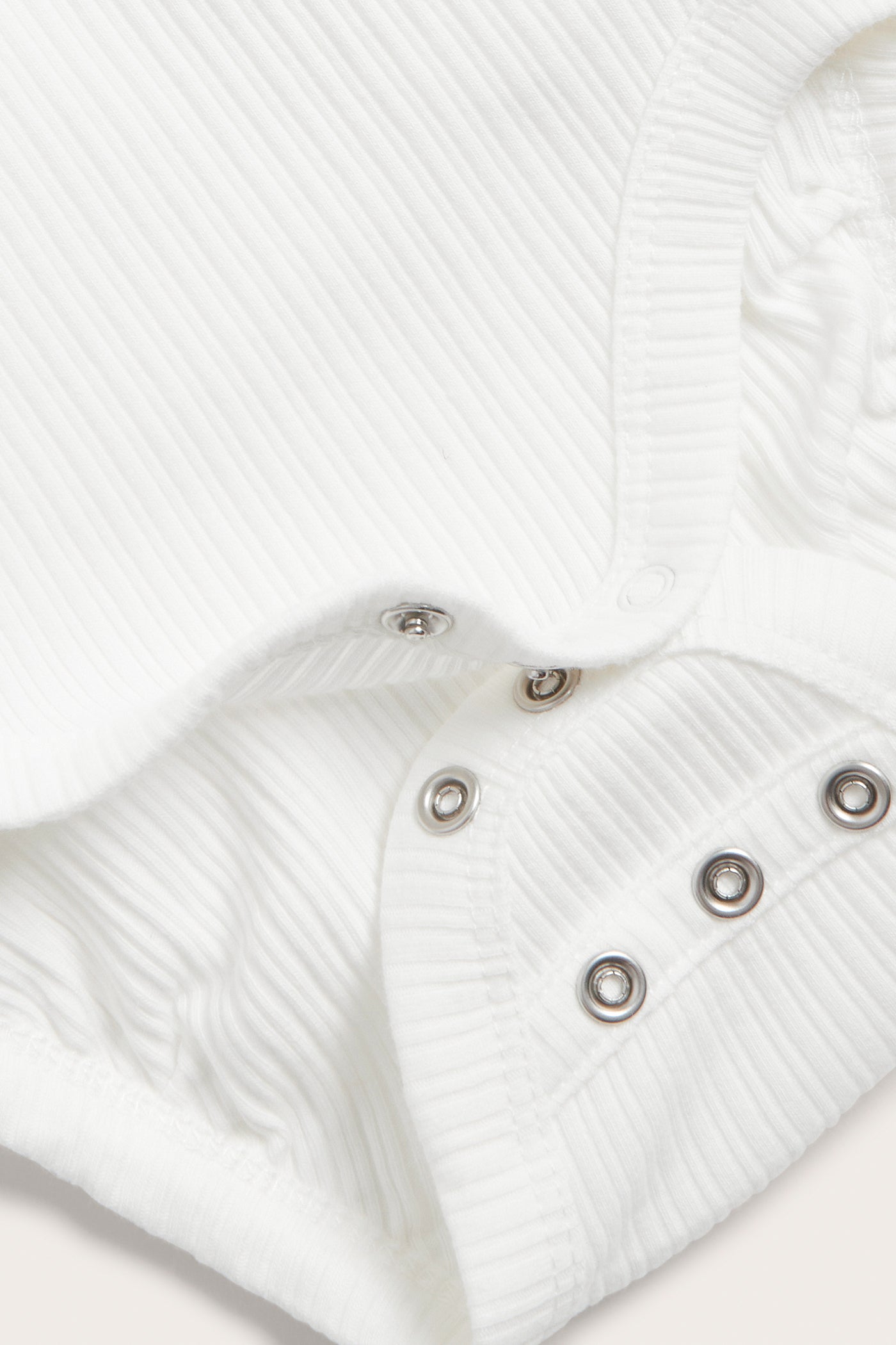 Baby white ribbed bodysuit