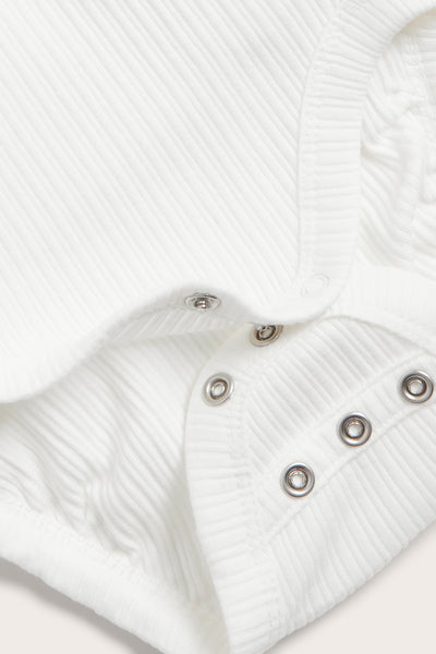 Baby white ribbed bodysuit
