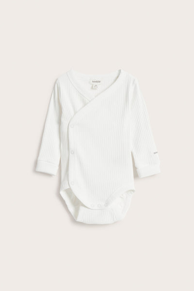 Baby white ribbed bodysuit