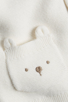 Baby white cardigan with cute pockets