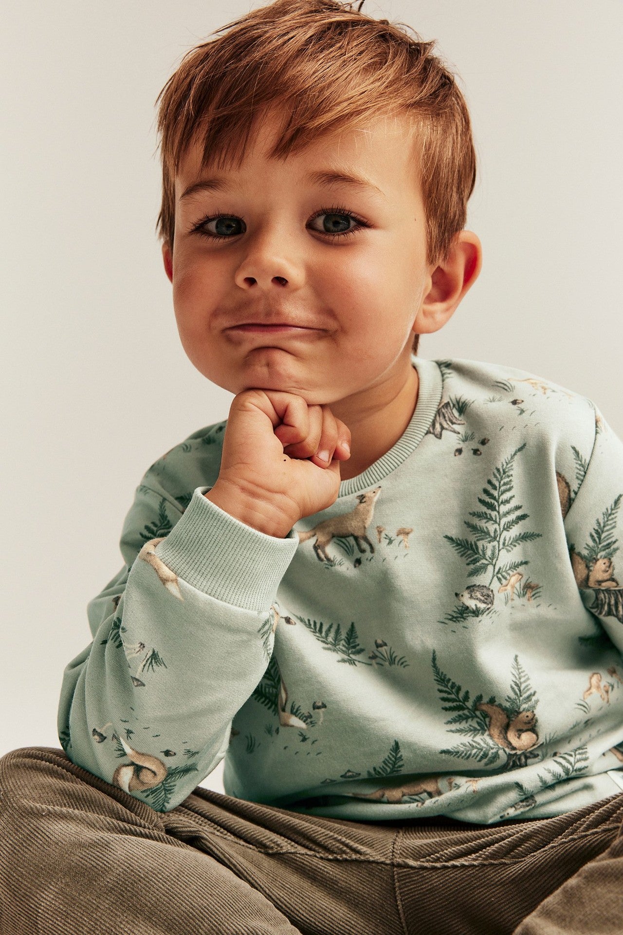 Kids' green forest sweatshirt