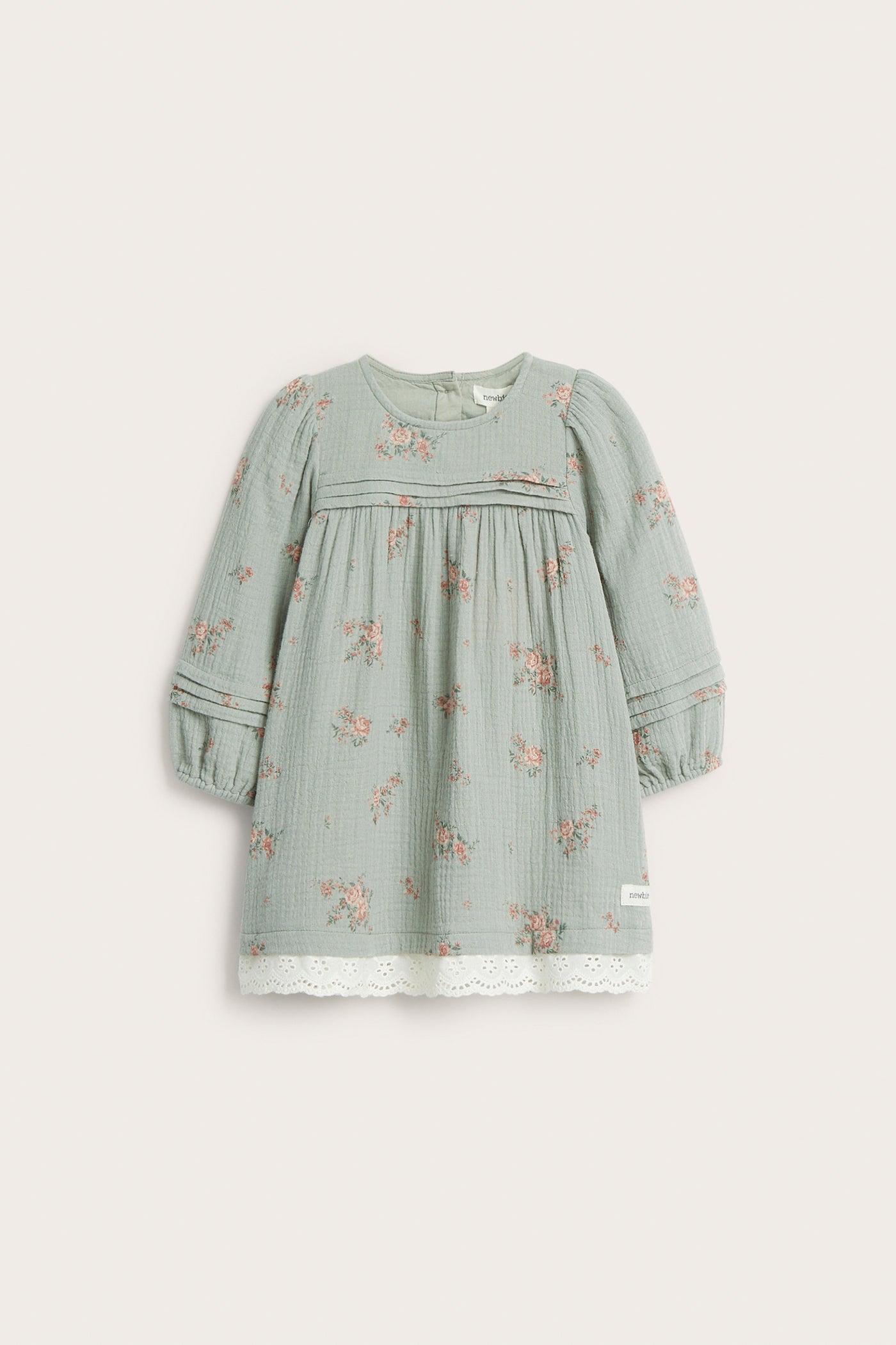 Baby green floral lace dress