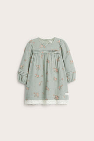 Baby green floral lace dress