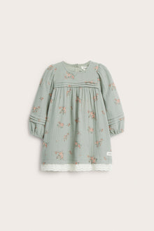 Baby green floral lace dress