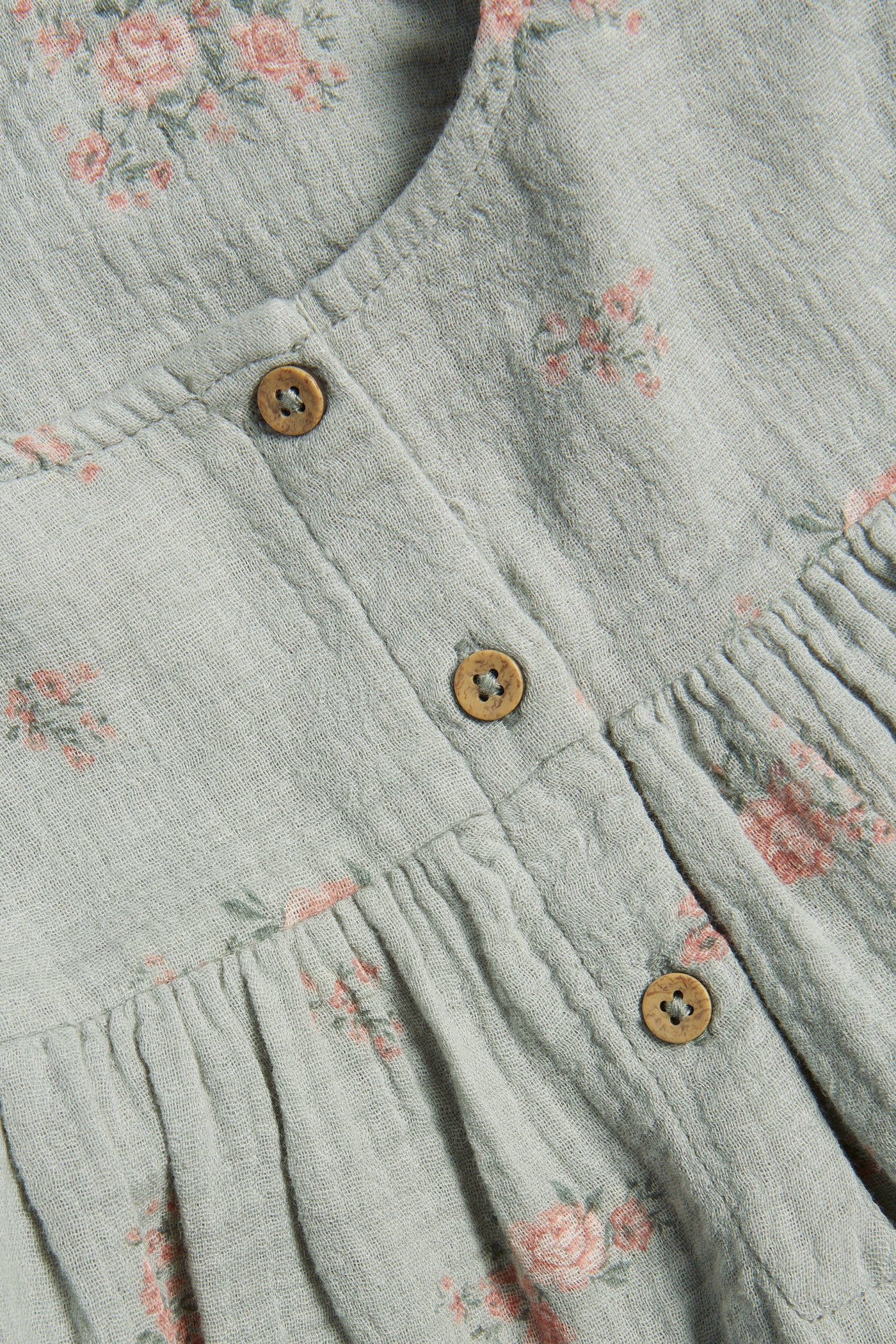 Kids green floral lace dress