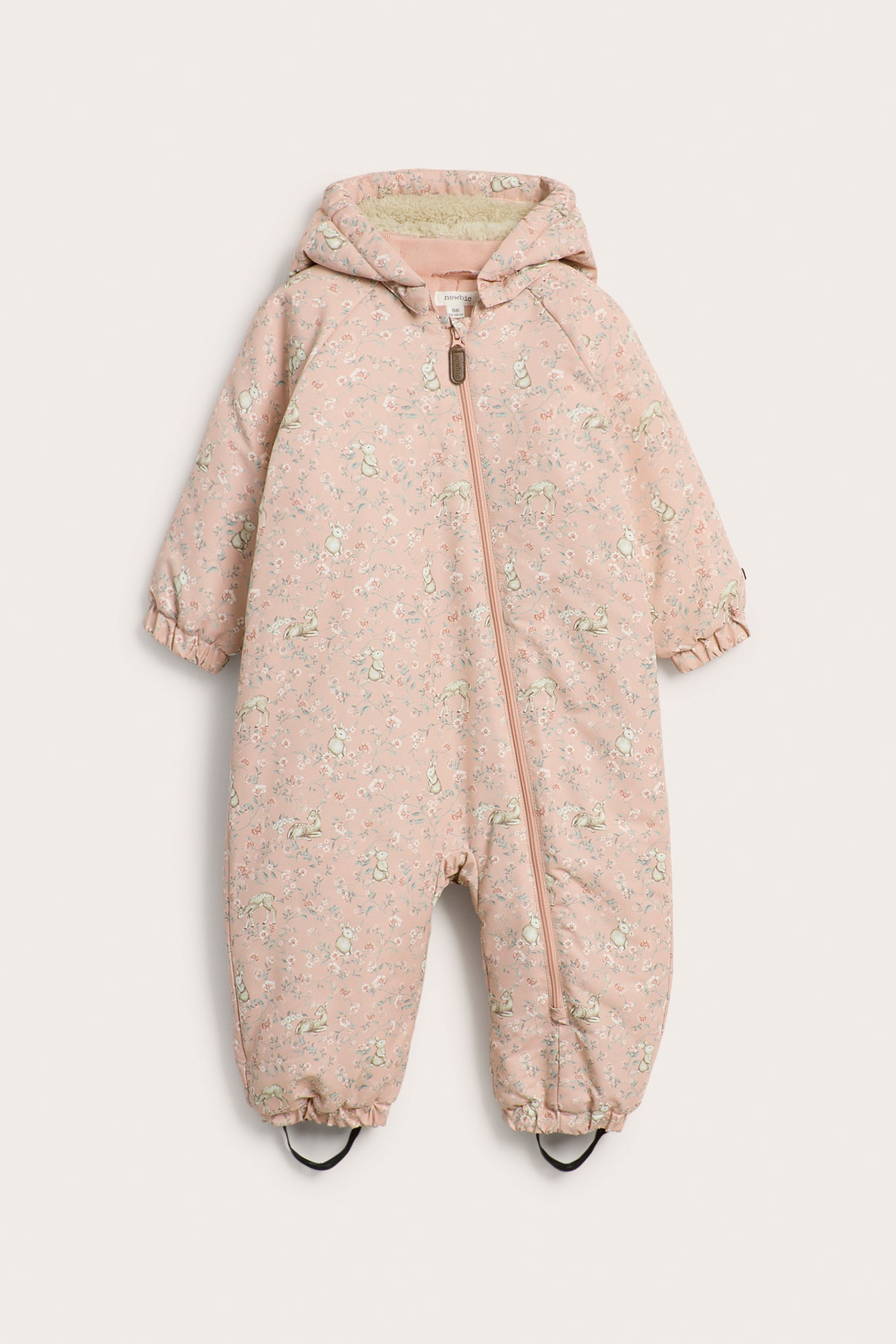 Baby pink floral print coverall