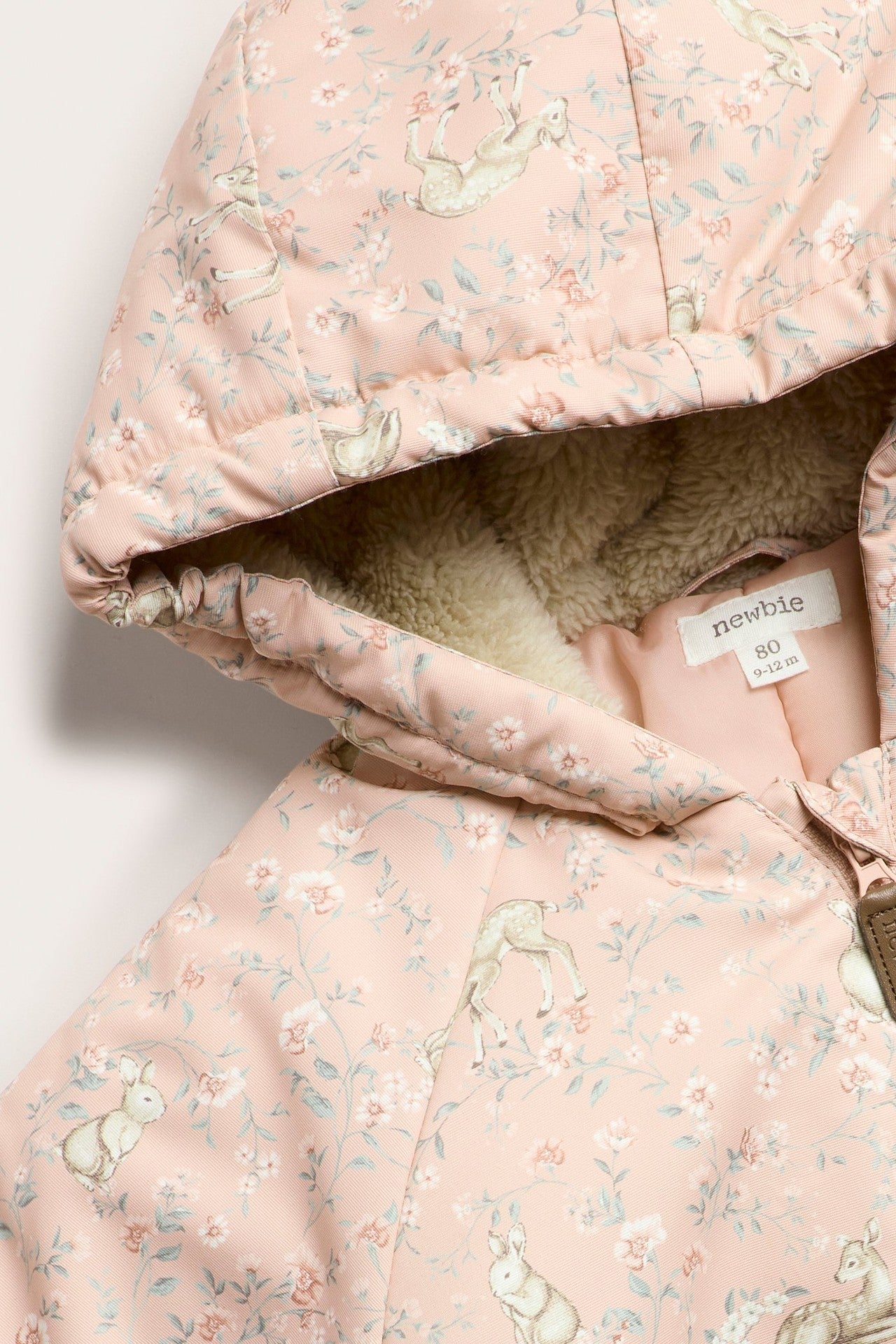 Baby pink floral print coverall