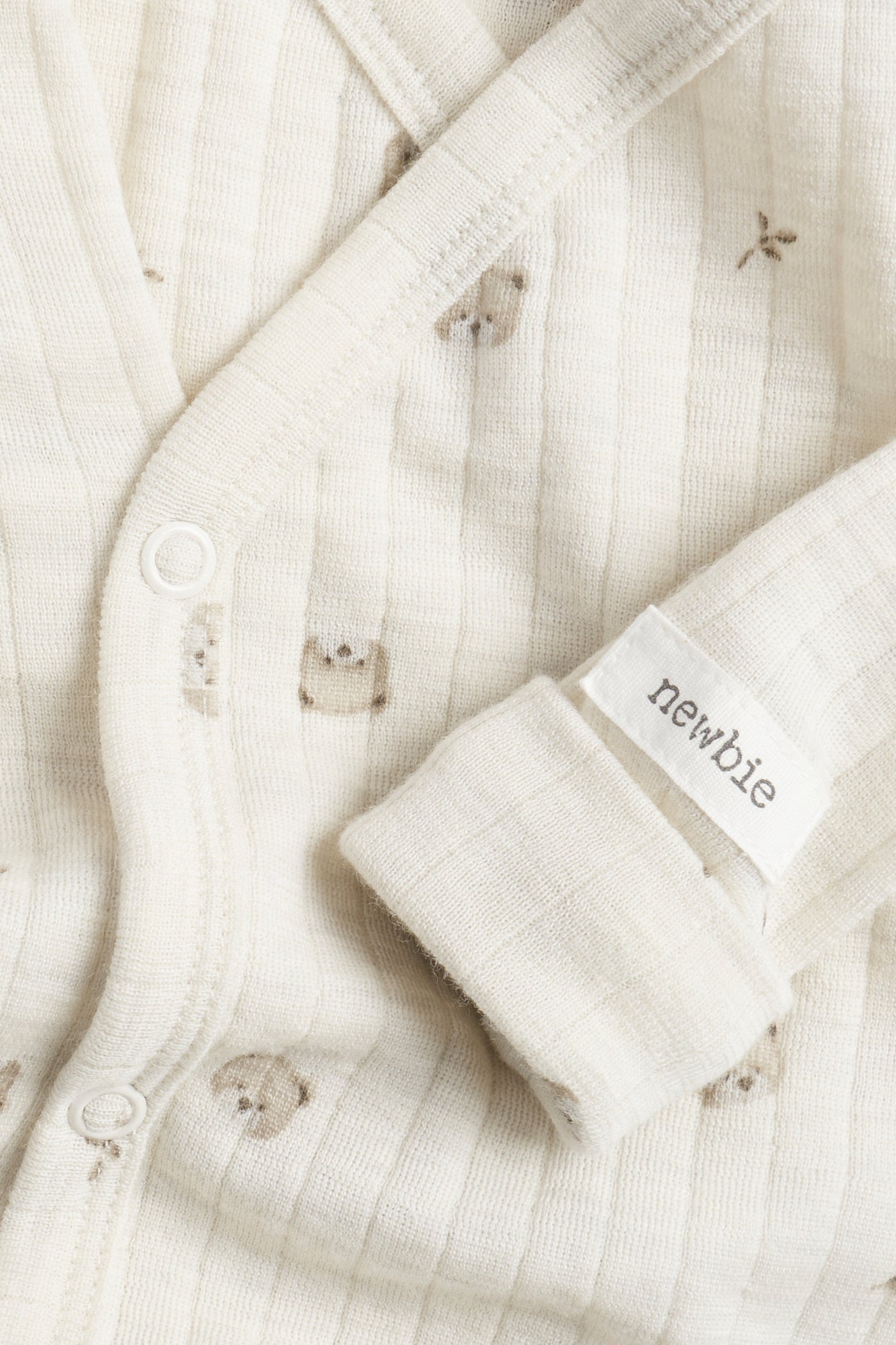 Baby beige ribbed wool bodysuit