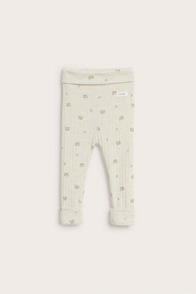 Baby beige wool teddy bear leggings