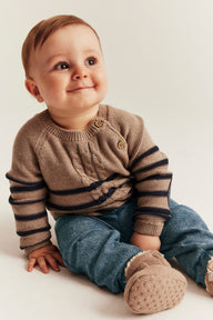 Baby blue woven twill trousers