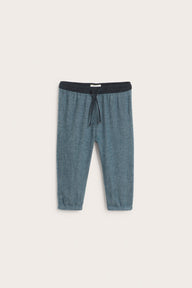 Baby blue woven twill trousers