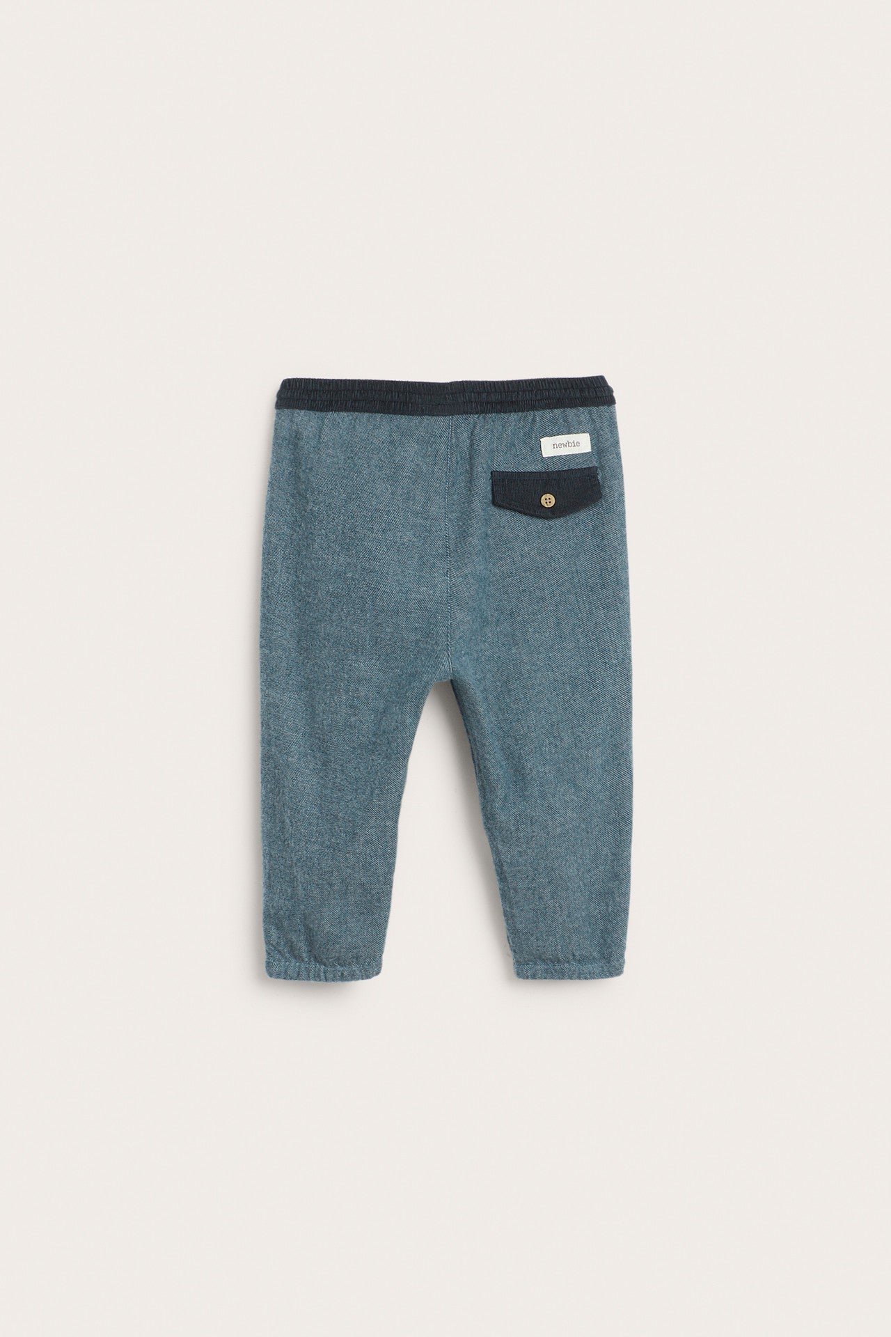 Baby blue woven twill trousers