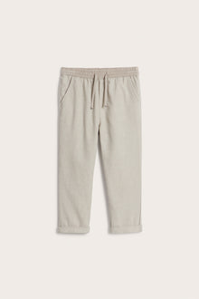 Kids´ beige striped woven trousers
