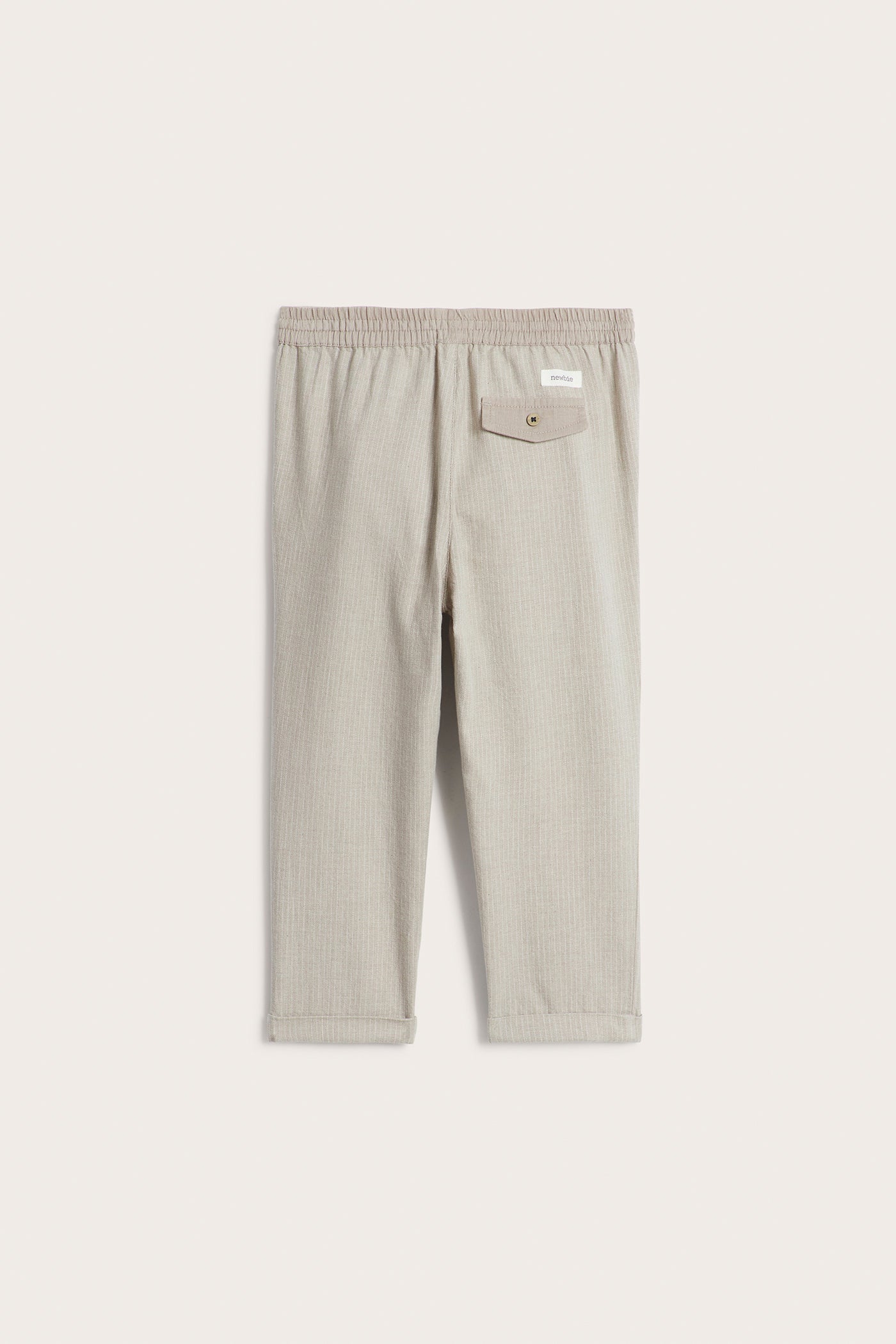 Kids´ beige striped woven trousers