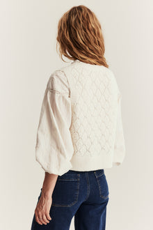 Women's beige wool blended vest