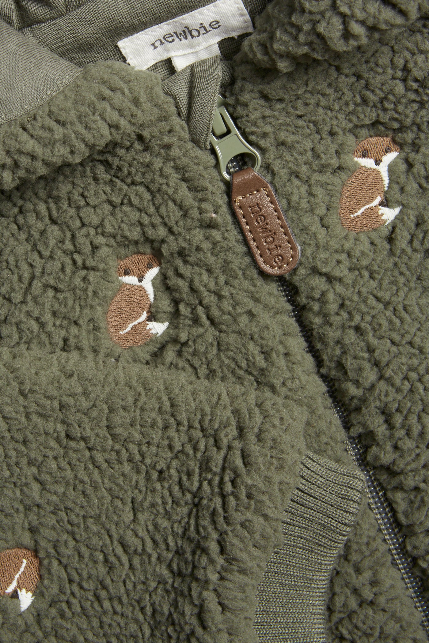 Baby green fox pile jacket