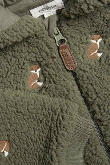 Baby green fox pile jacket