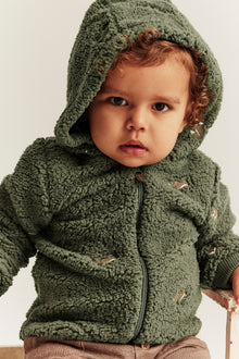 Baby green fox pile jacket