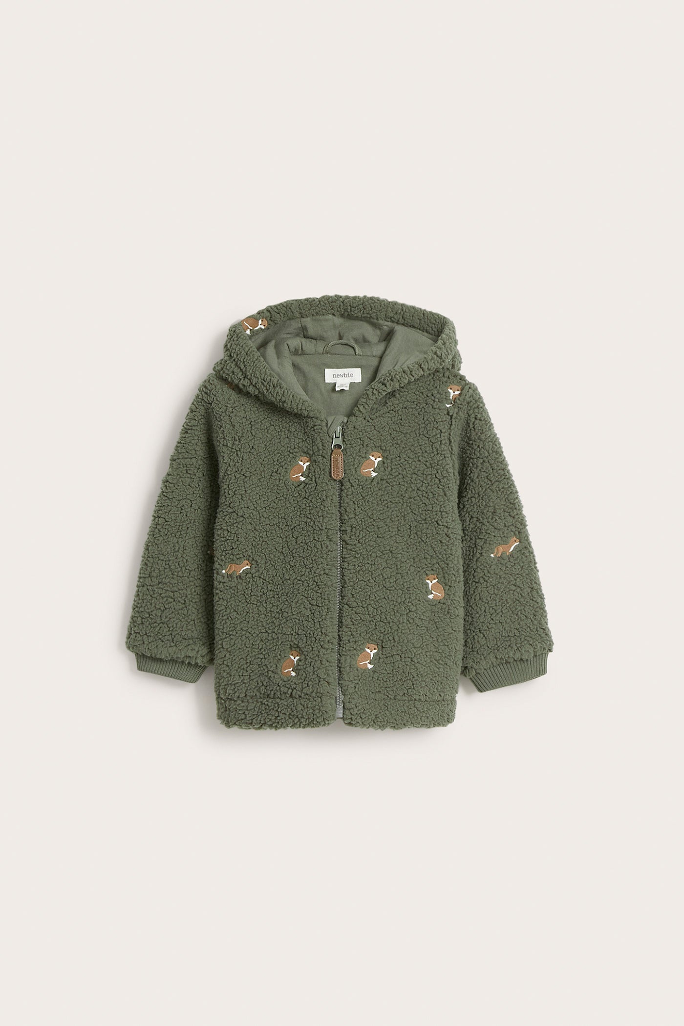 Baby green fox pile jacket
