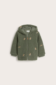 Baby green fox pile jacket