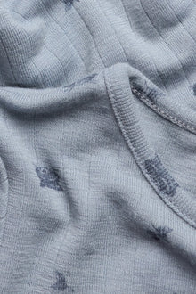 Kids' blue raccoon wool top