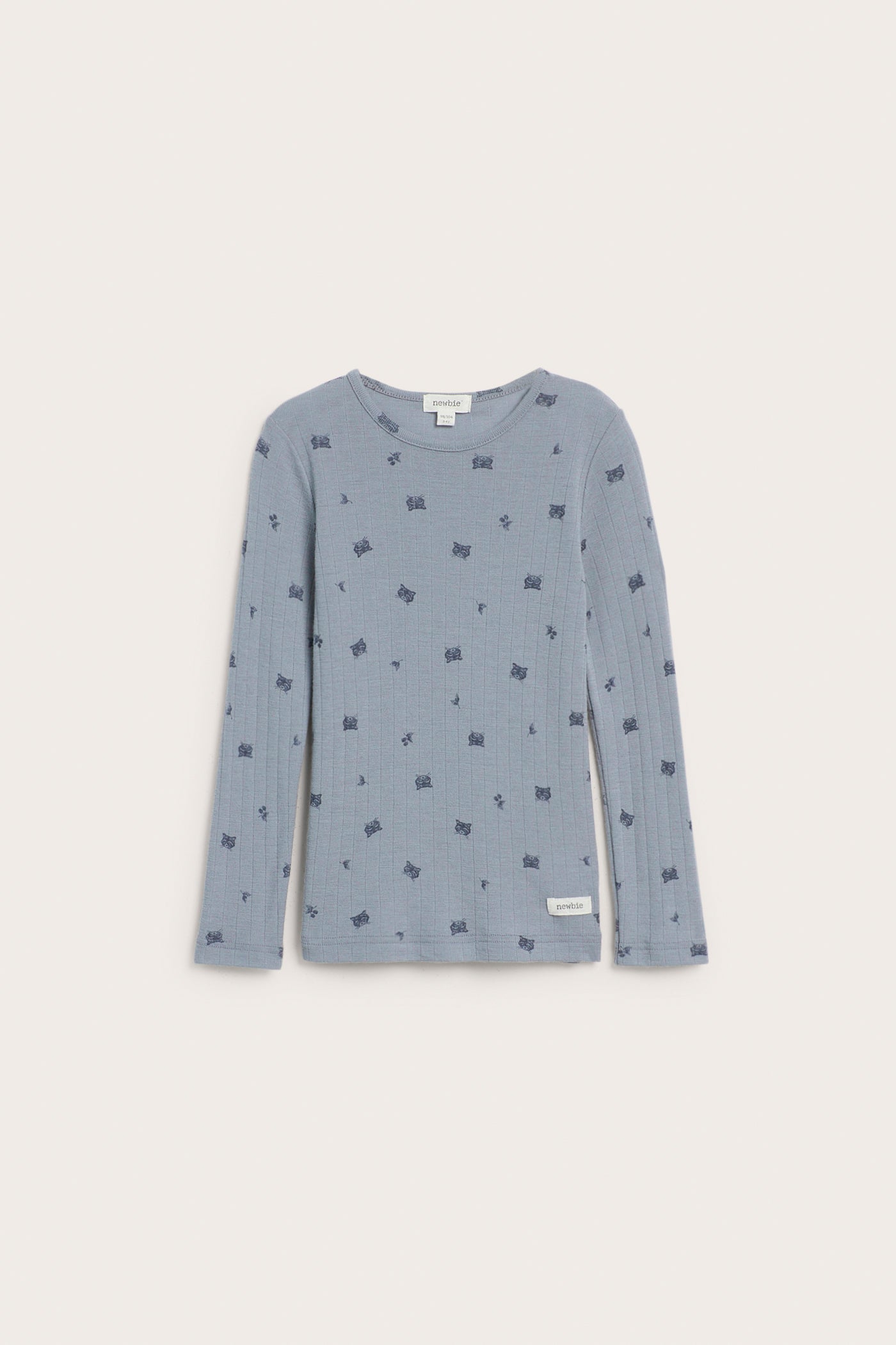 Kids' blue raccoon wool top