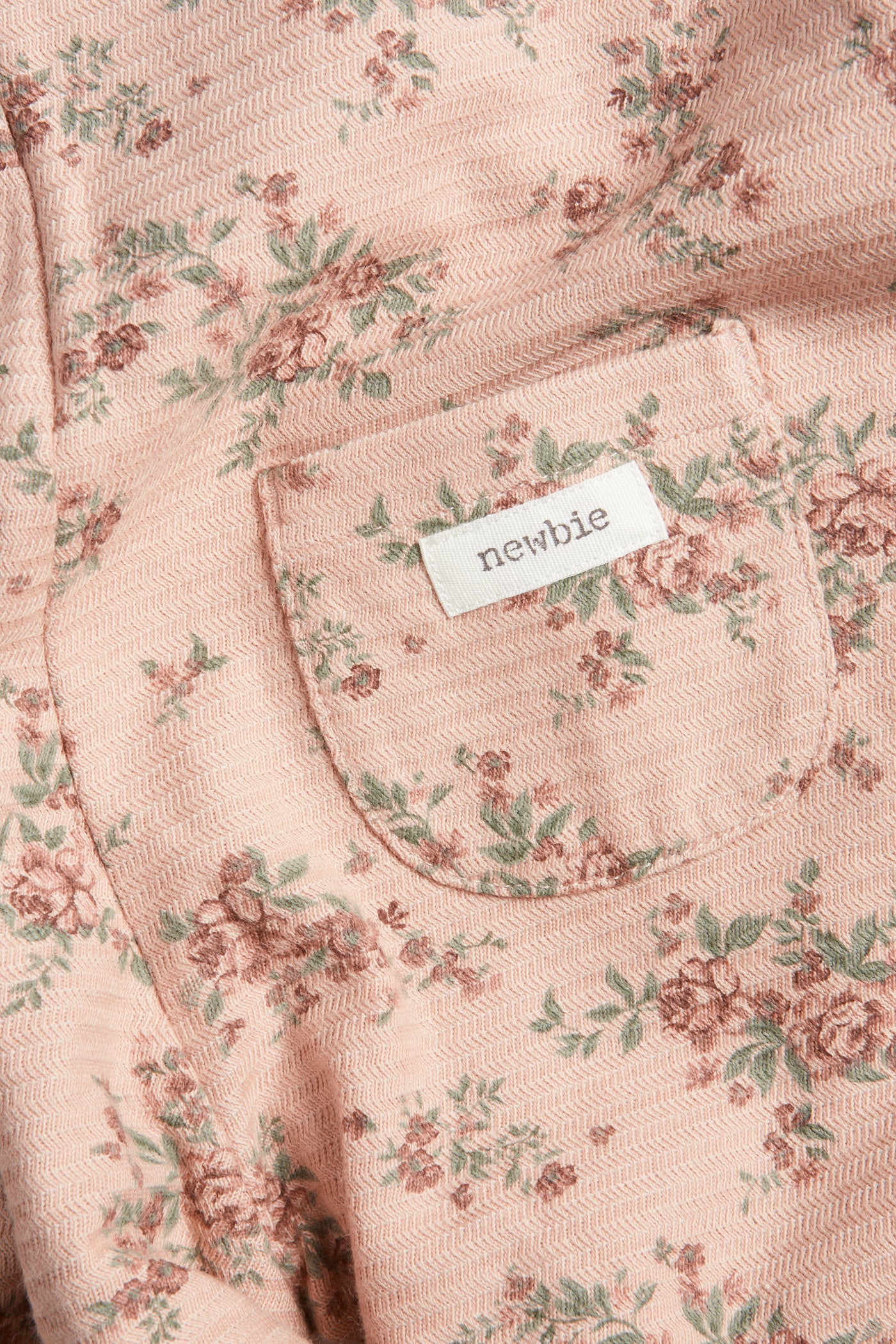 Baby pink floral frill dungarees