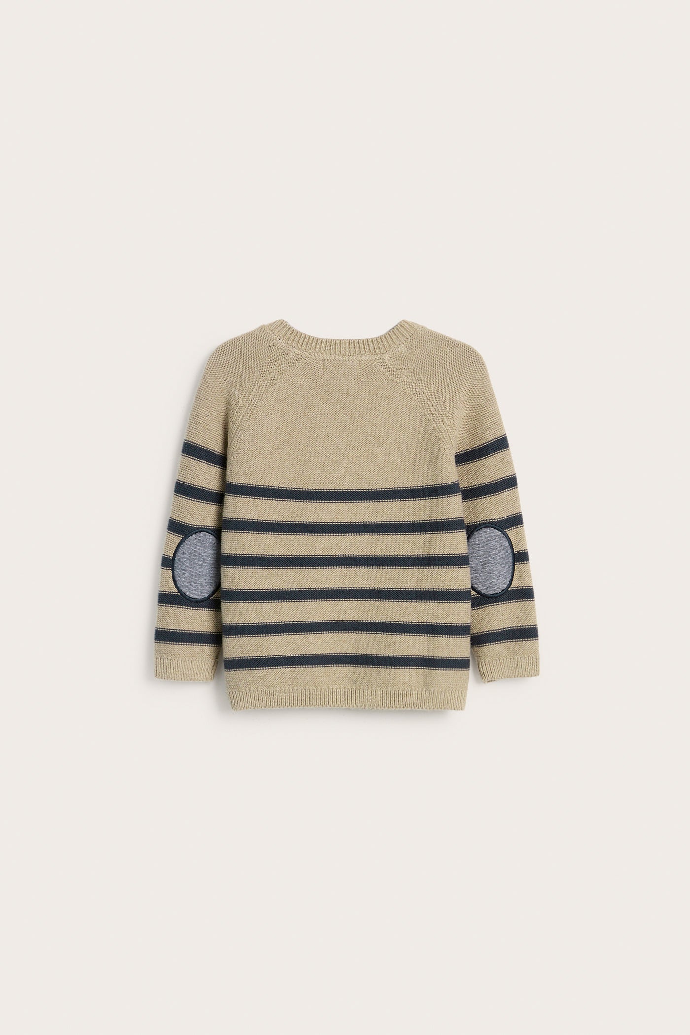 Baby beige striped knitted jumper