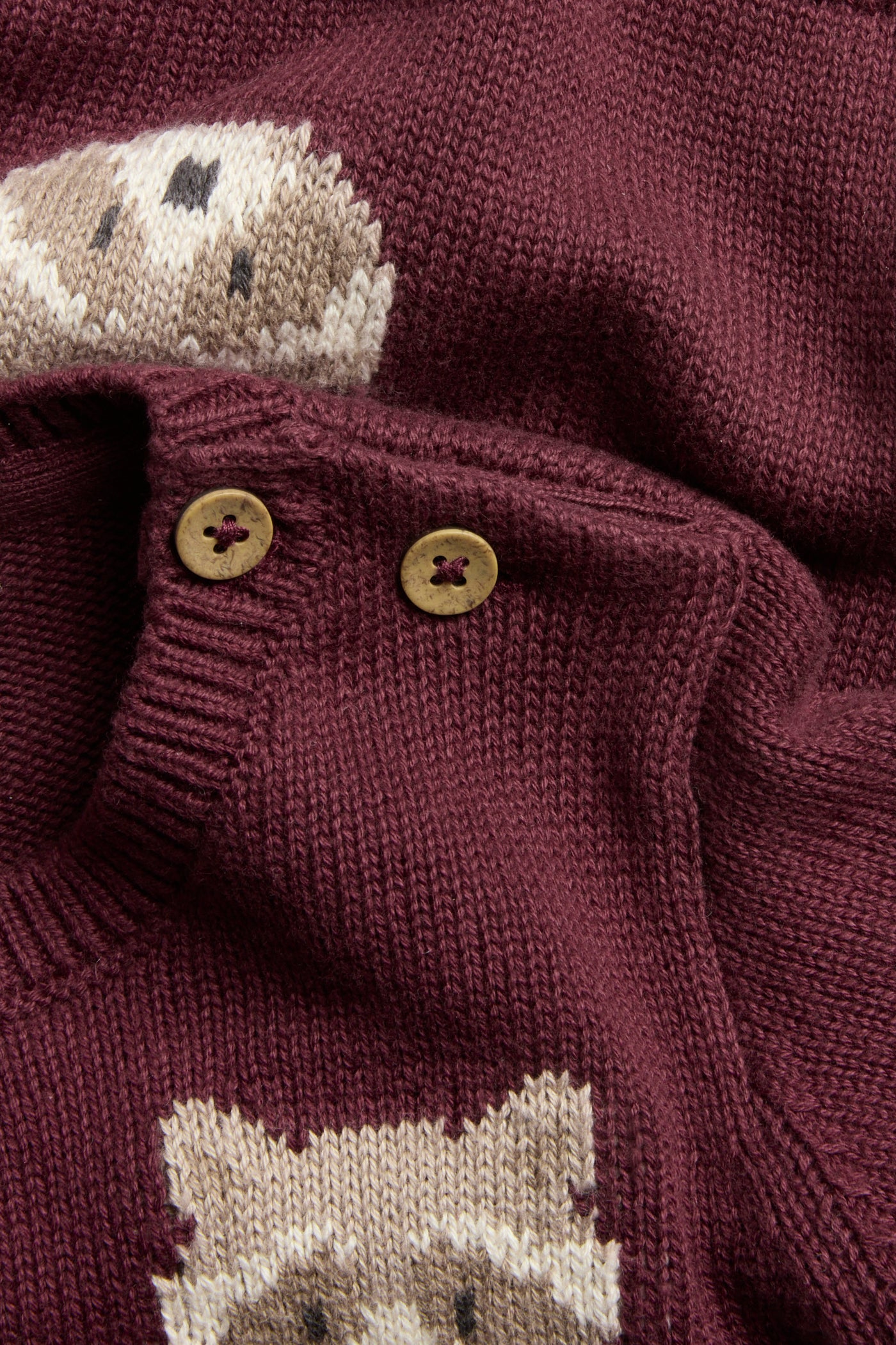 Baby red jacquard-knit jumper