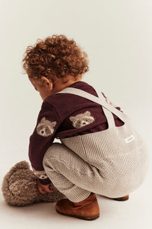 Baby red jacquard-knit jumper