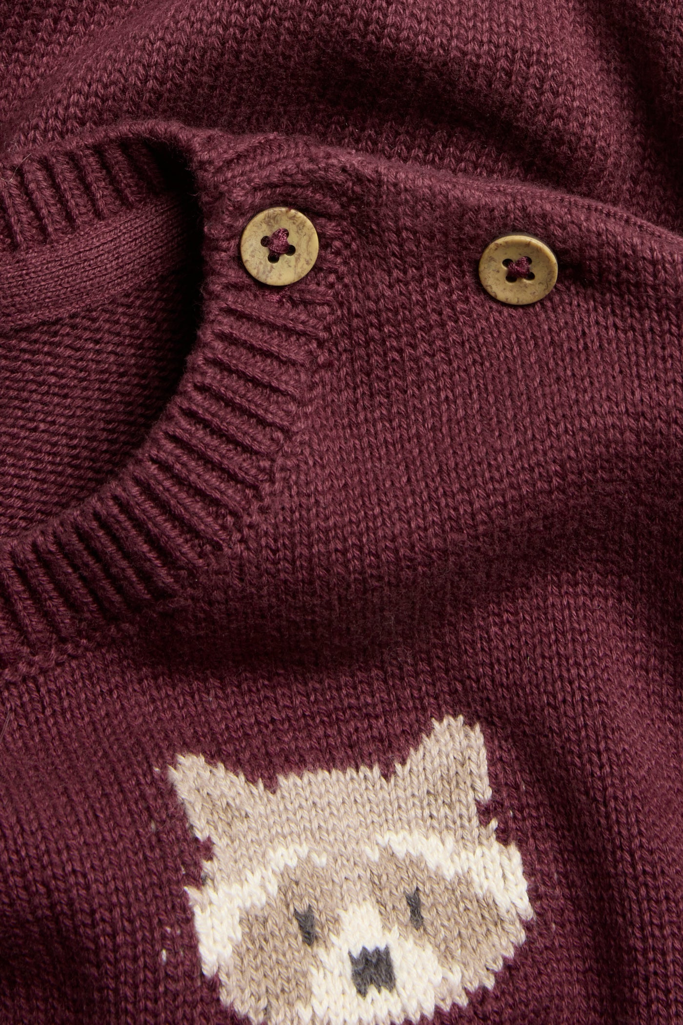Kids red jacquard-knit jumper