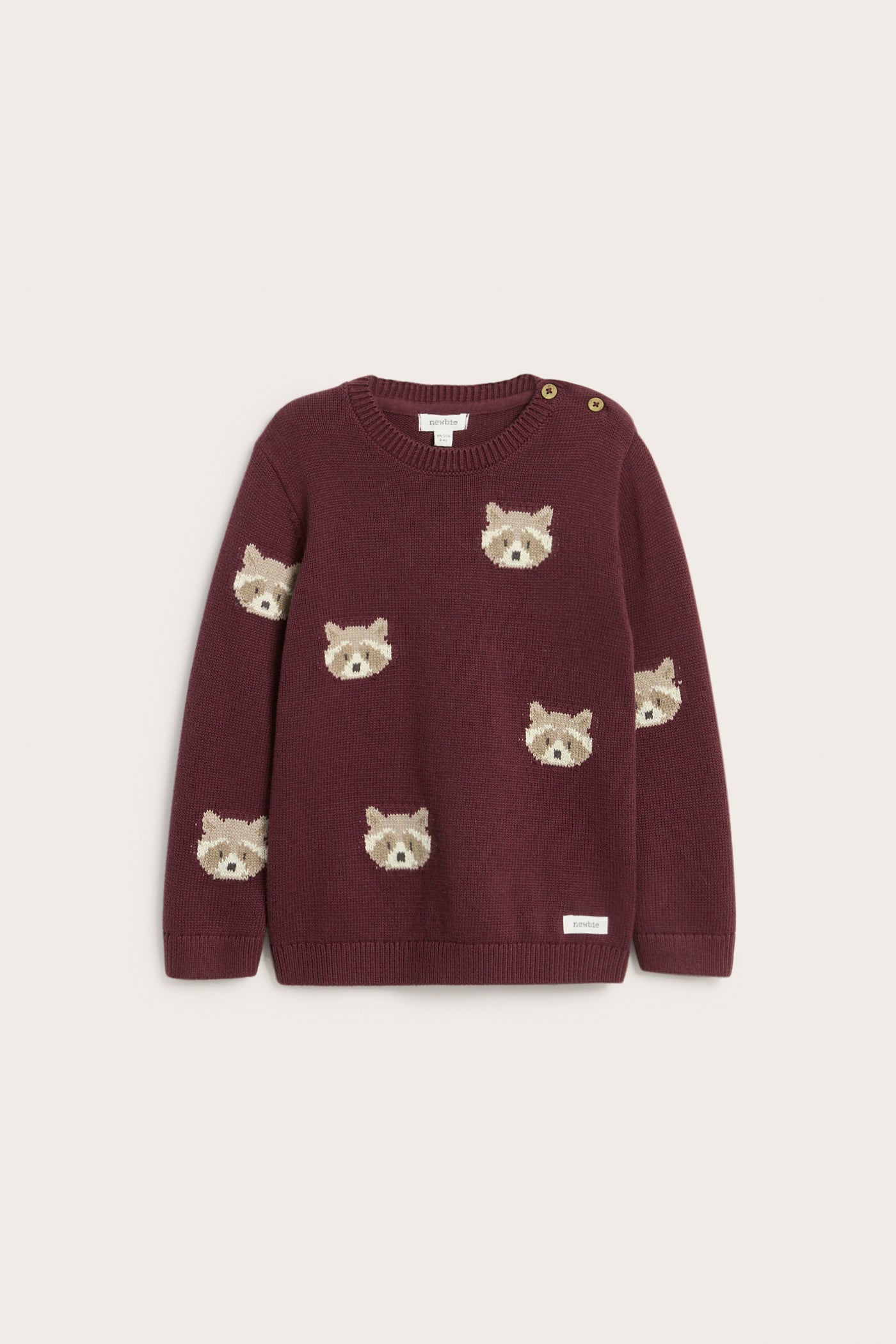 Kids red jacquard-knit jumper