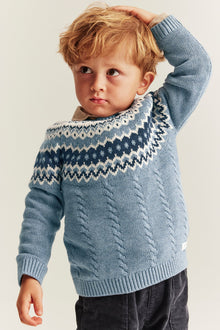 Kids blue knitted jumper
