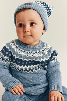 Baby blue knitted jumper