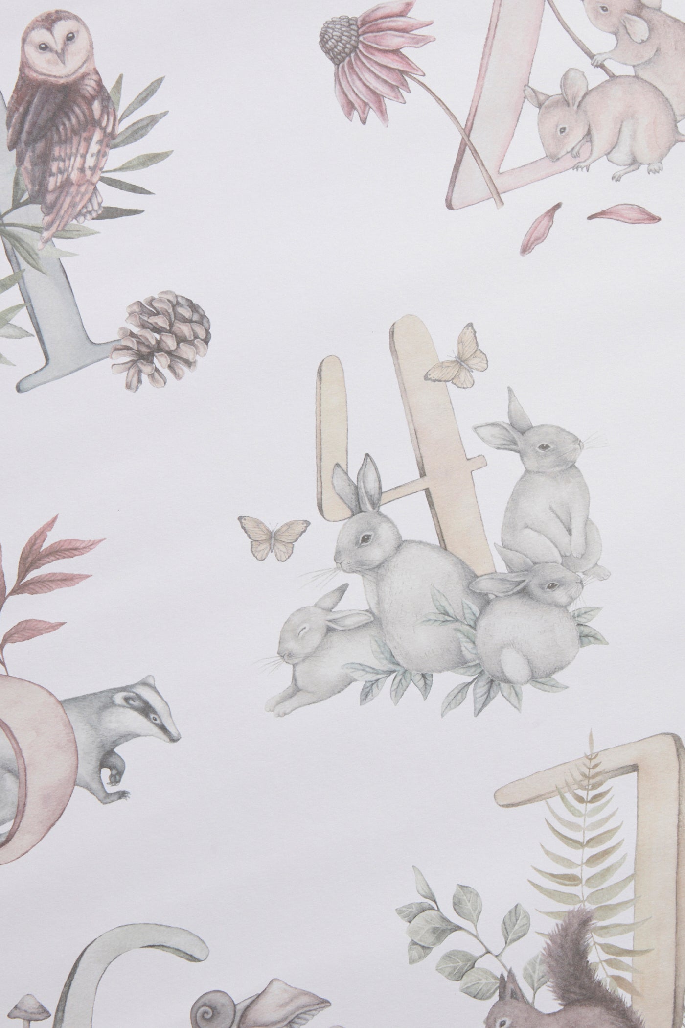 Baby & kids poster with animals and numbers