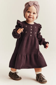 Baby lilac knitted dress