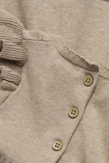 Baby brown knitted frill dress