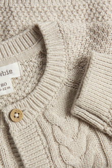 Baby beige knitted cardigan