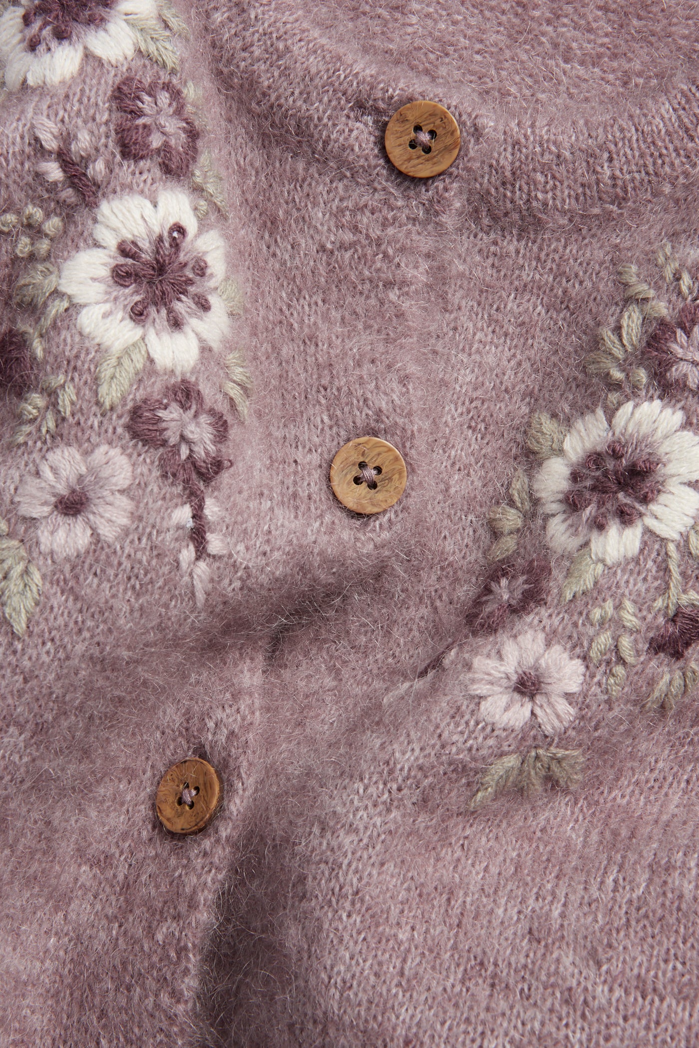 Women's lilac wool blended cardigan