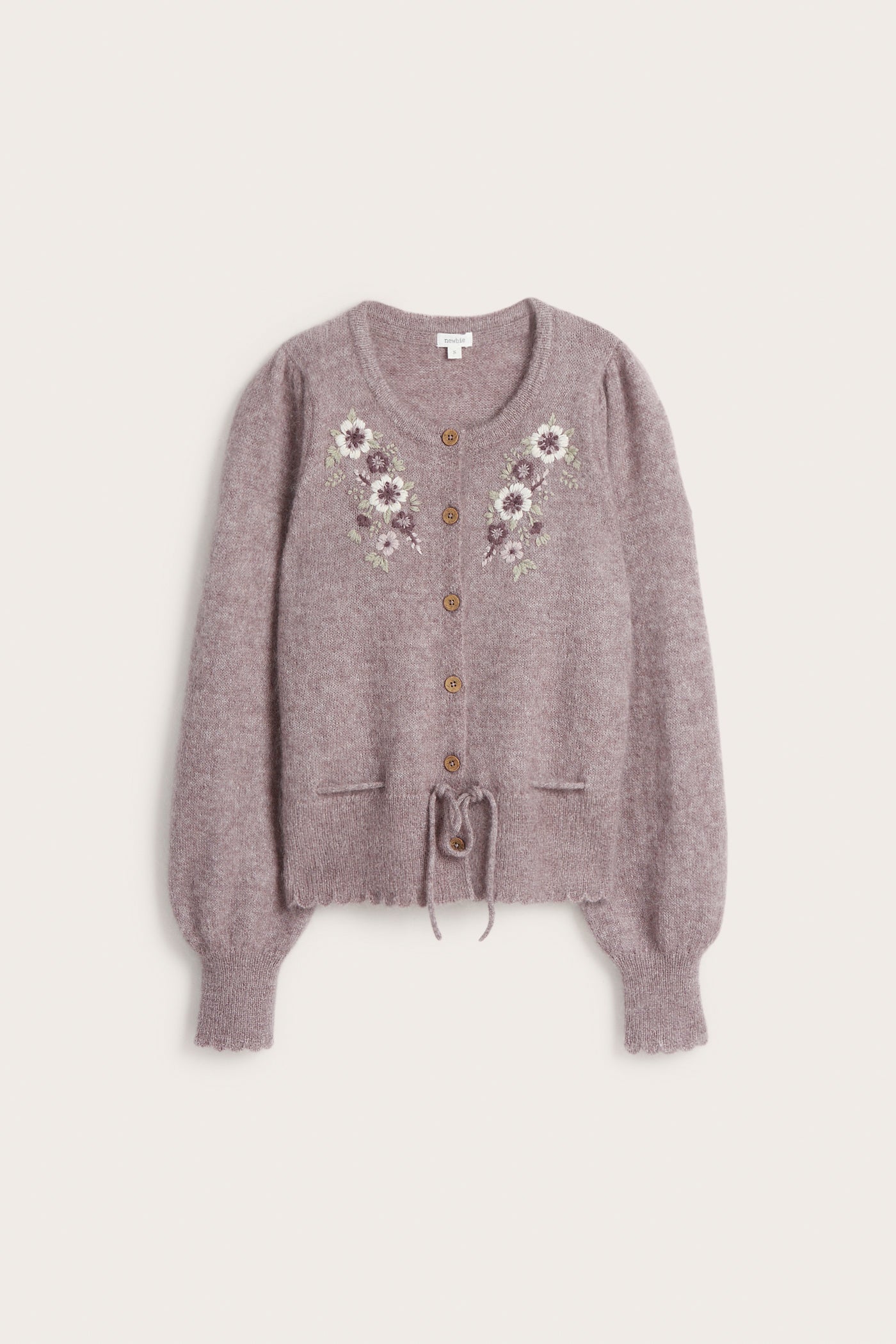 Women's lilac wool blended cardigan