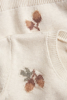 Kids beige acorn knitted  jumper