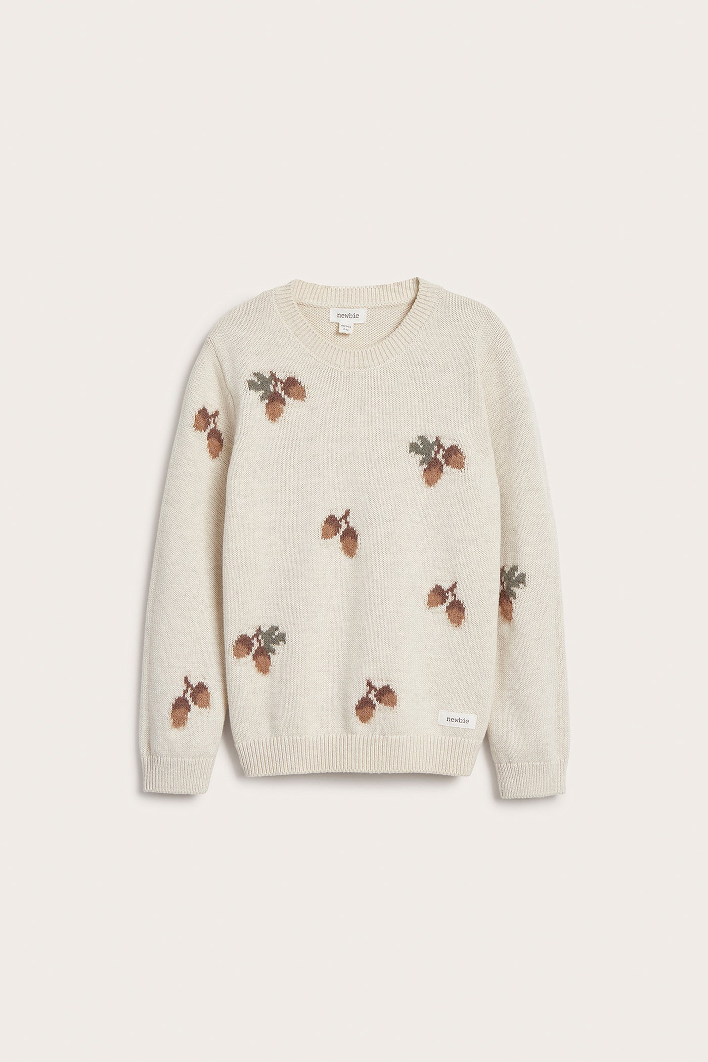 Kids beige acorn knitted  jumper