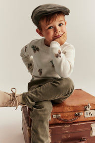 Kids beige acorn knitted  jumper